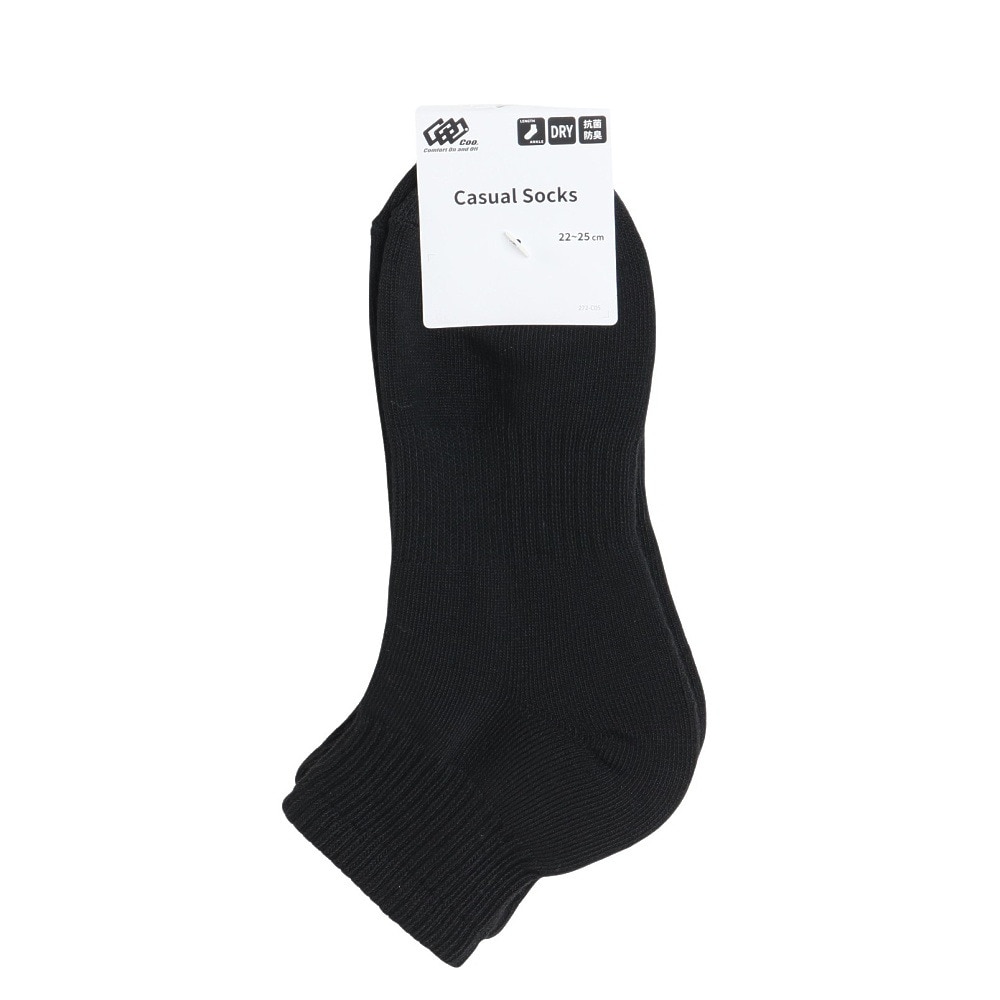 クー（Coo.）（レディース）1足組 アンクル丈 ソックス 895Q4GSA0031 BLK 22cm