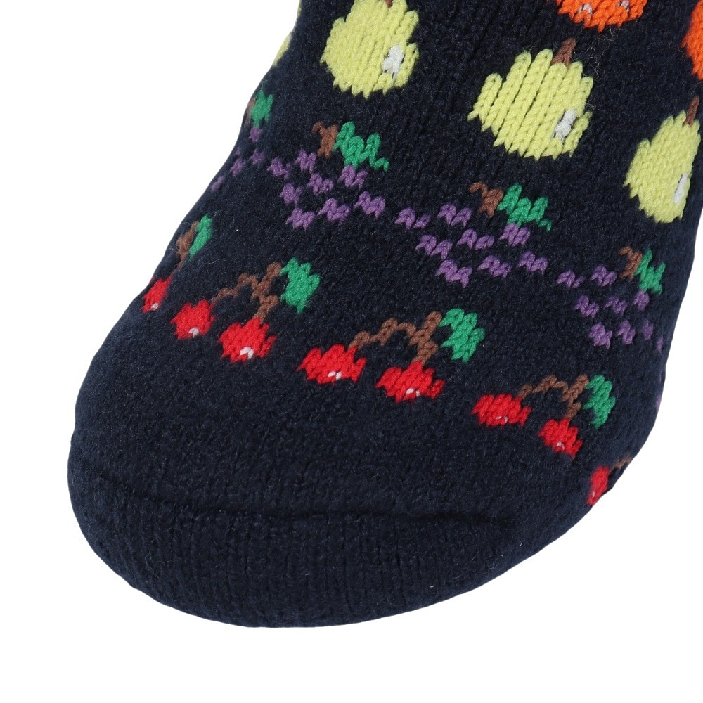 福助（レディース）ルームソックス WARM HOME フルーツ ショート丈 2262-12M NVY ネイビー 23cm