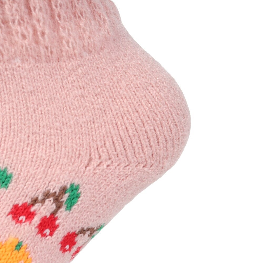 福助（レディース）ルームソックス WARM HOME フルーツ ショート丈 2262-12M PNK ピンク 23cm