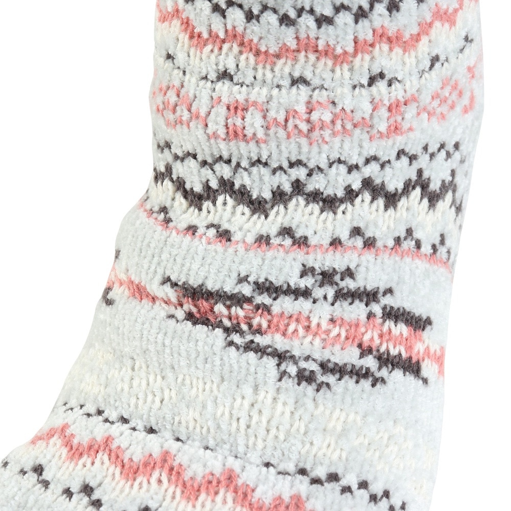 福助（レディース）ルームソックス 裏ボア フェアアイル柄 ショート丈 4275-13M KHA 23cm