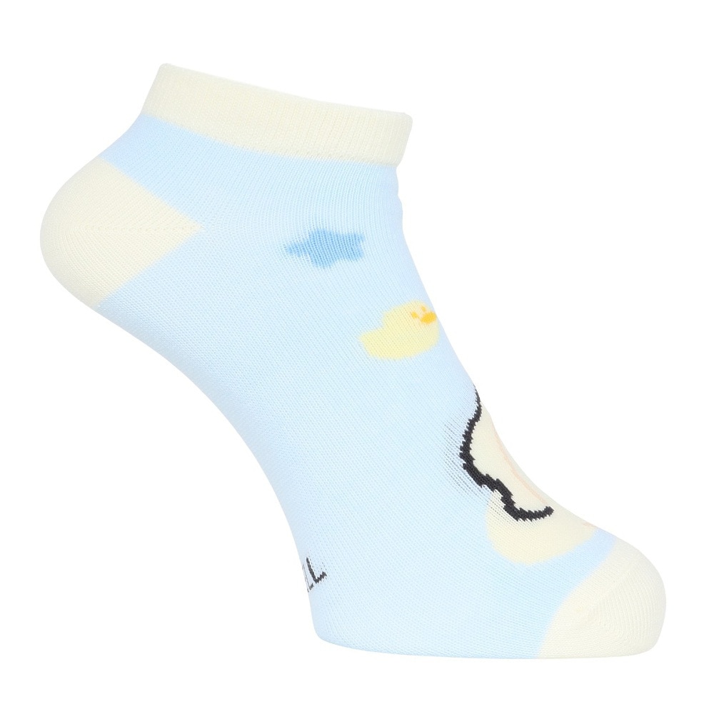 助野（SUKENO）（レディース）靴下 つぶらな瞳のなまがき はいはい ソックス 水色 23-25cm 54L38300Q２ くるぶし丈 アンクルソックス