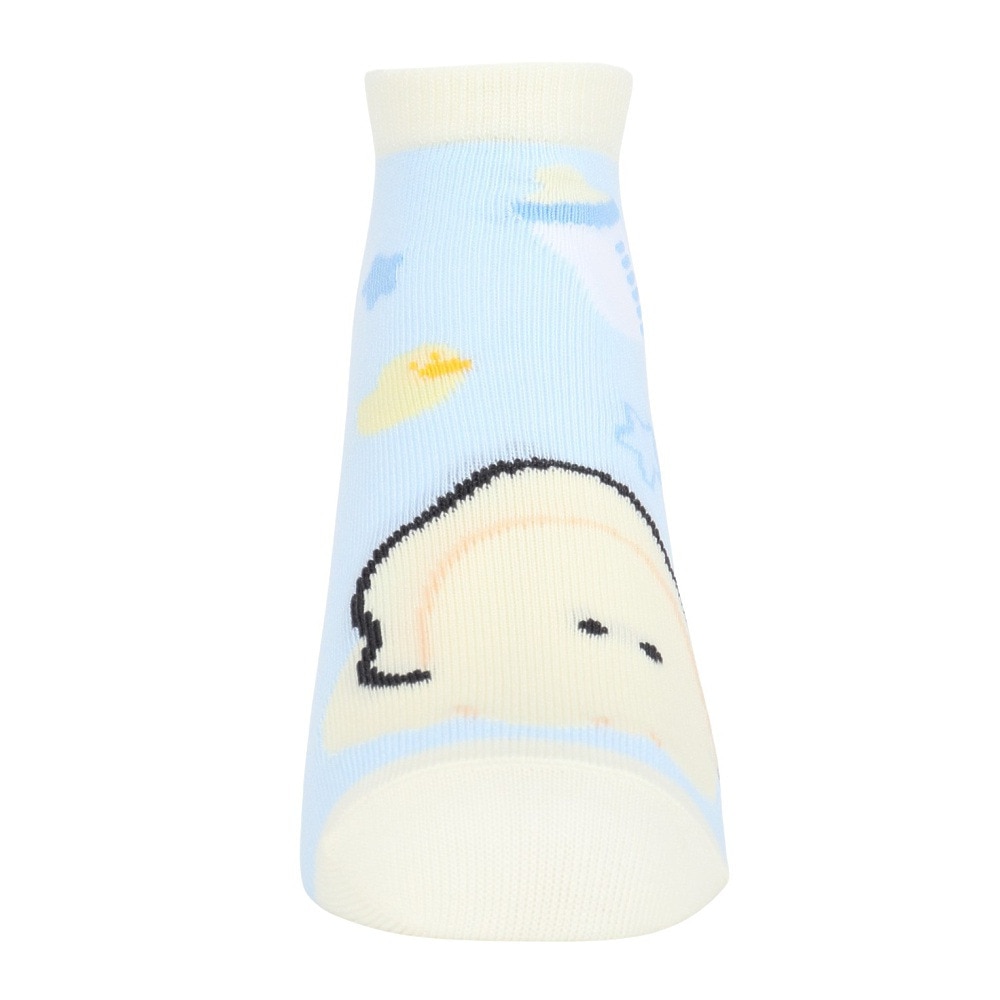 助野（SUKENO）（レディース）靴下 つぶらな瞳のなまがき はいはい ソックス 水色 23-25cm 54L38300Q２ くるぶし丈 アンクルソックス