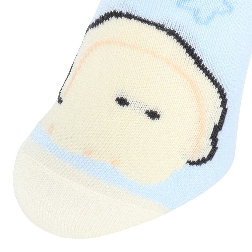 助野（SUKENO）（レディース）靴下 つぶらな瞳のなまがき はいはい ソックス 水色 23-25cm 54L38300Q２ くるぶし丈 アンクルソックス