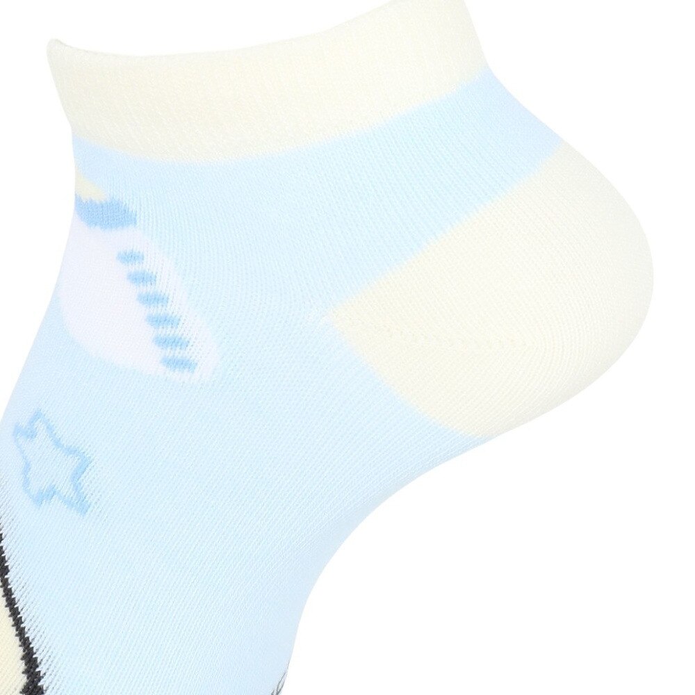 助野（SUKENO）（レディース）靴下 つぶらな瞳のなまがき はいはい ソックス 水色 23-25cm 54L38300Q２ くるぶし丈 アンクルソックス