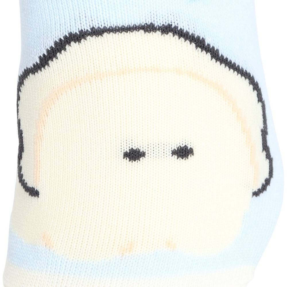 助野（SUKENO）（レディース）靴下 つぶらな瞳のなまがき はいはい ソックス 水色 23-25cm 54L38300Q２ くるぶし丈 アンクルソックス