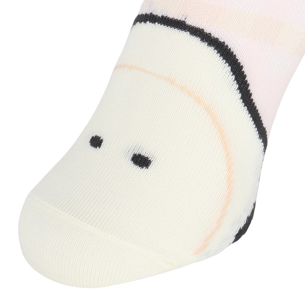 助野（SUKENO）（レディース）靴下 つぶらな瞳のなまがき どあっぷ ソックス ピンク 23-25cm 54L38301N くるぶし丈 アンクルソックス