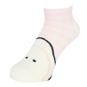 (レディース)靴下 つぶらな瞳のなまがき どあっぷ ソックス ピンク 23-25cm 54L38301N くるぶし丈 アンクルソックス