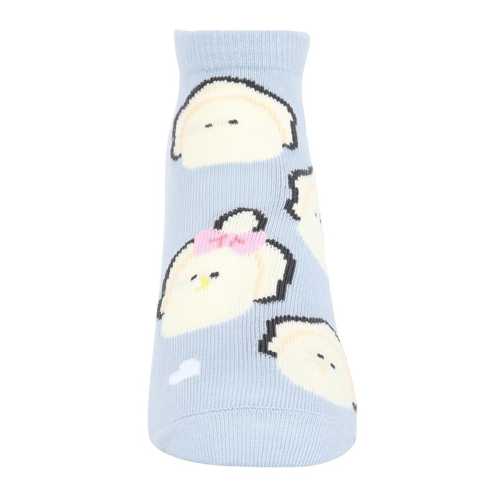助野（SUKENO）（レディース）靴下 つぶらな瞳のなまがき ぎゅっと総柄ソックス グレー 23-25cm 54L38303E くるぶし丈 アンクルソックス