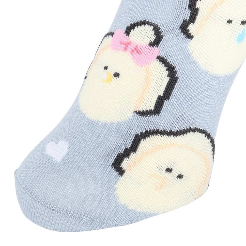 助野（SUKENO）（レディース）靴下 つぶらな瞳のなまがき ぎゅっと総柄ソックス グレー 23-25cm 54L38303E くるぶし丈 アンクルソックス