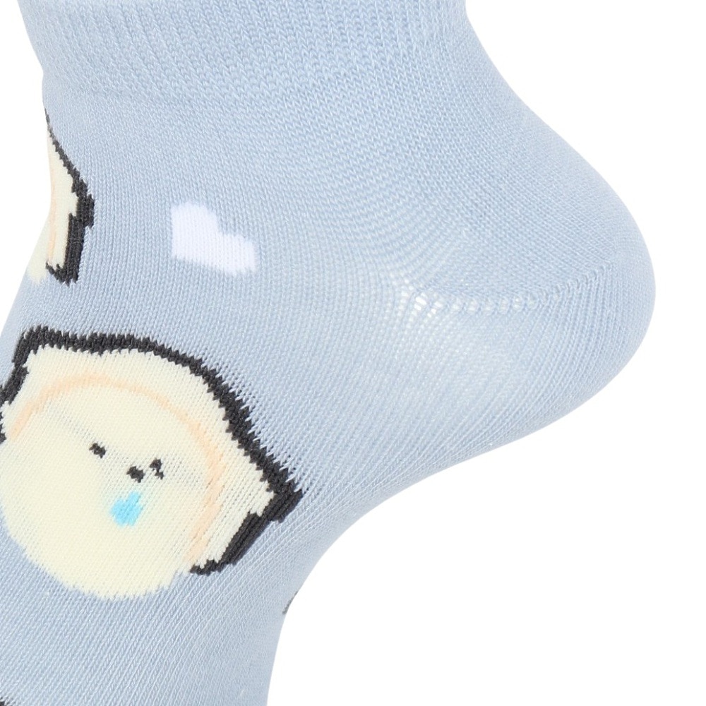 助野（SUKENO）（レディース）靴下 つぶらな瞳のなまがき ぎゅっと総柄ソックス グレー 23-25cm 54L38303E くるぶし丈 アンクルソックス