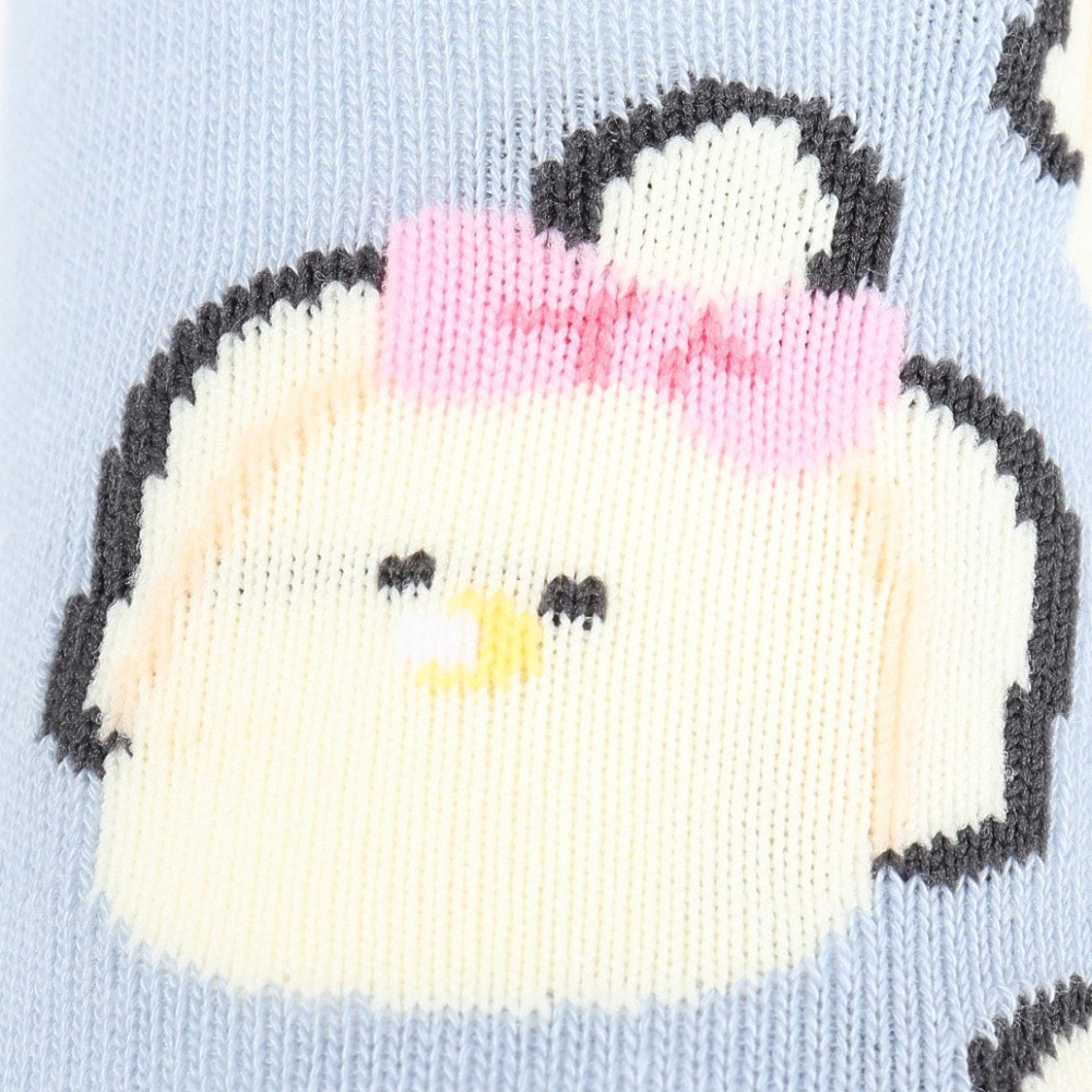 助野（SUKENO）（レディース）靴下 つぶらな瞳のなまがき ぎゅっと総柄ソックス グレー 23-25cm 54L38303E くるぶし丈 アンクルソックス