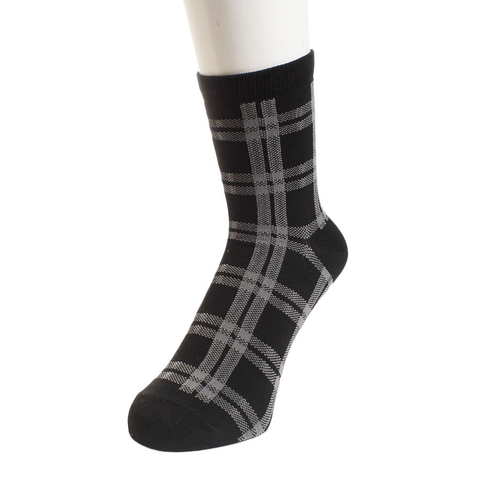 ミドルソックスチェック 895Q7OK2350BK23 23～25cm