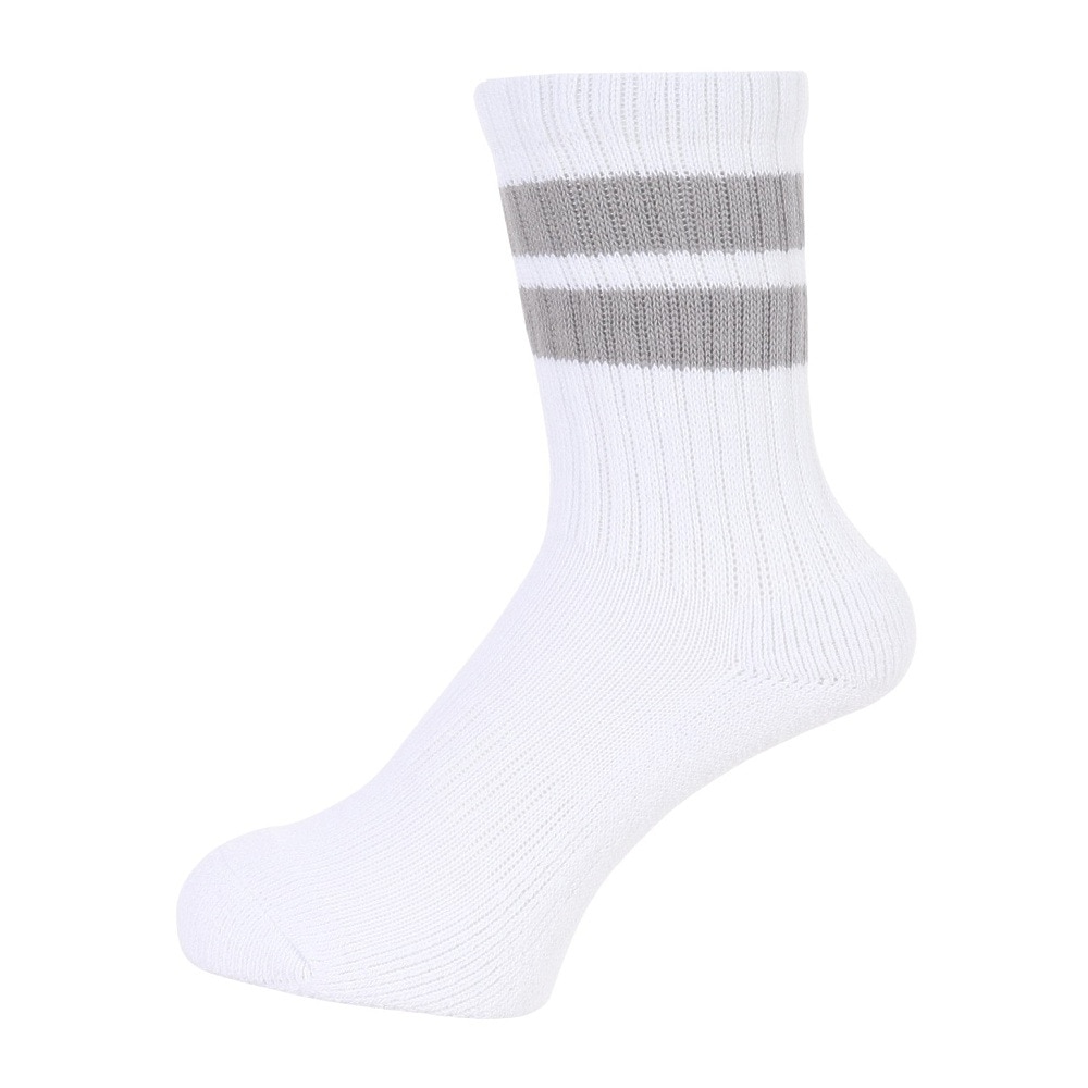 クー（Coo.）（レディース）クルー ラインソックス 895Q3OK0093 GRY 22cm