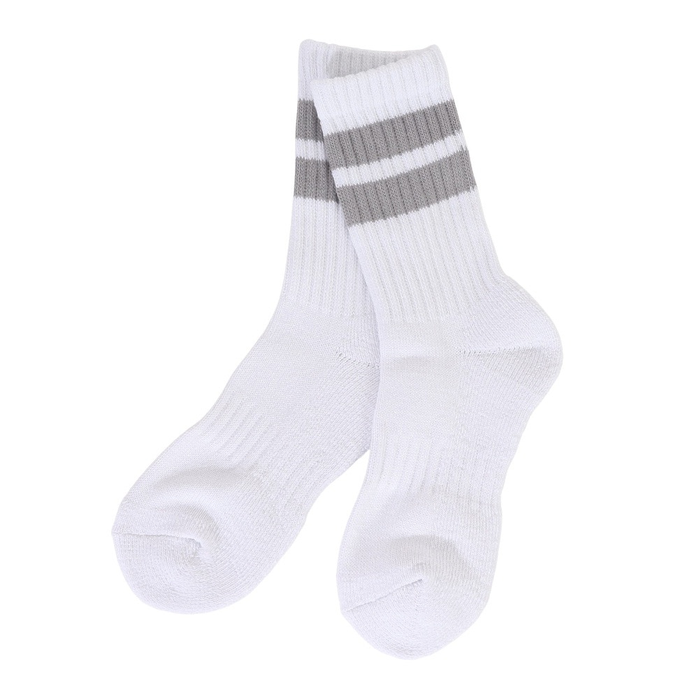 クー（Coo.）（レディース）クルー ラインソックス 895Q3OK0093 GRY 22cm