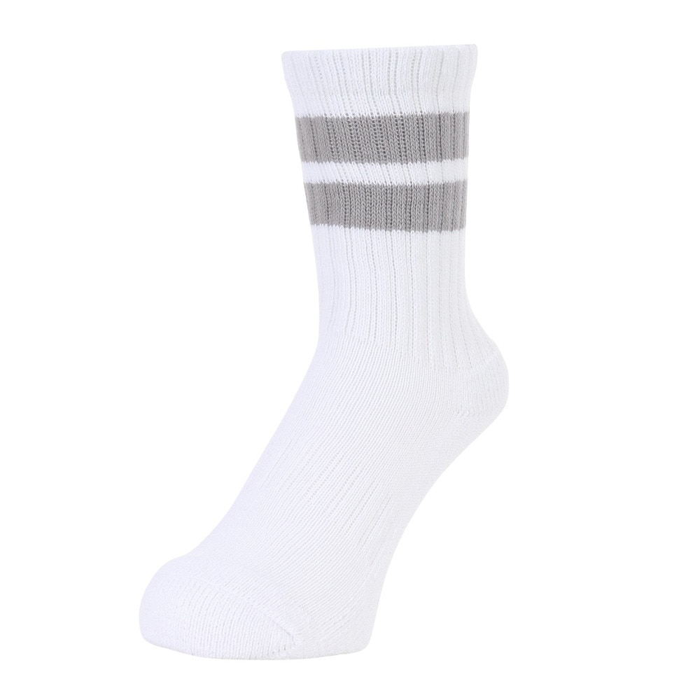 クー（Coo.）（レディース）クルー ラインソックス 895Q3OK0093 GRY 22cm
