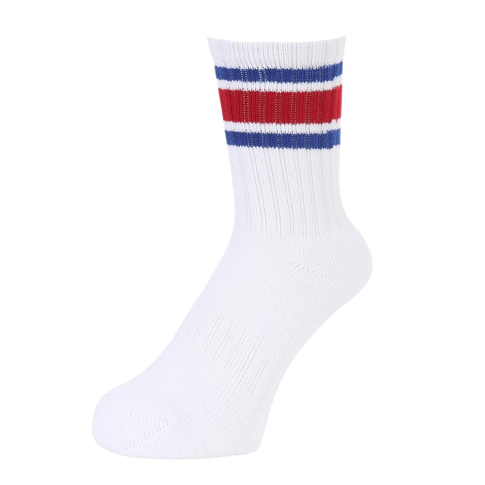 クー（Coo.）（レディース）クルー ラインソックス 895Q3OK0094 WHT