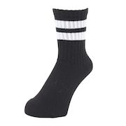 クー(Coo.)(レディース)クルー ラインソックス 895Q3OK0098 BLK