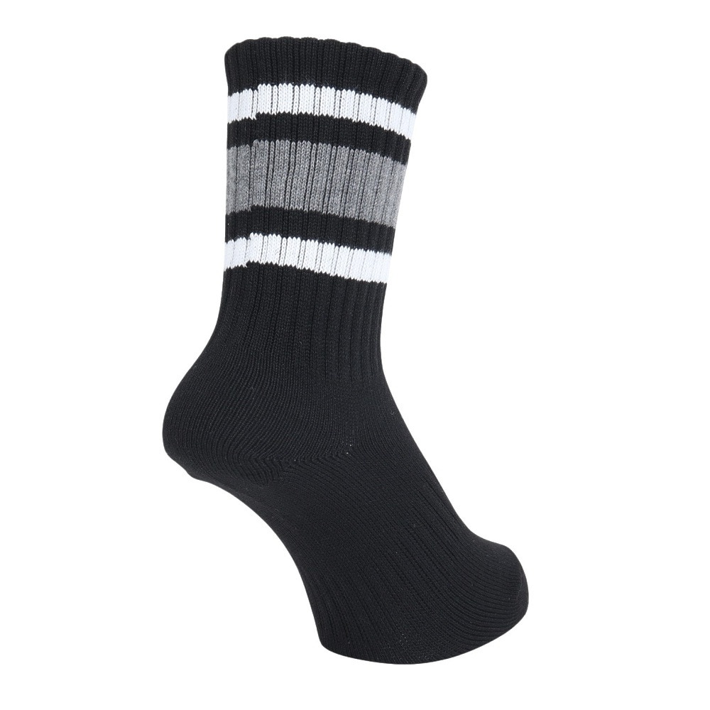 クー（Coo.）（レディース）クルーラインソックス 1足組 BLK 24S895CO4GSA0062
