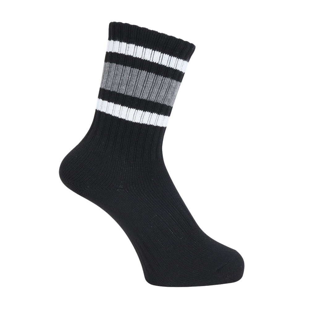 クー（Coo.）（レディース）クルーラインソックス 1足組 BLK 24S895CO4GSA0062