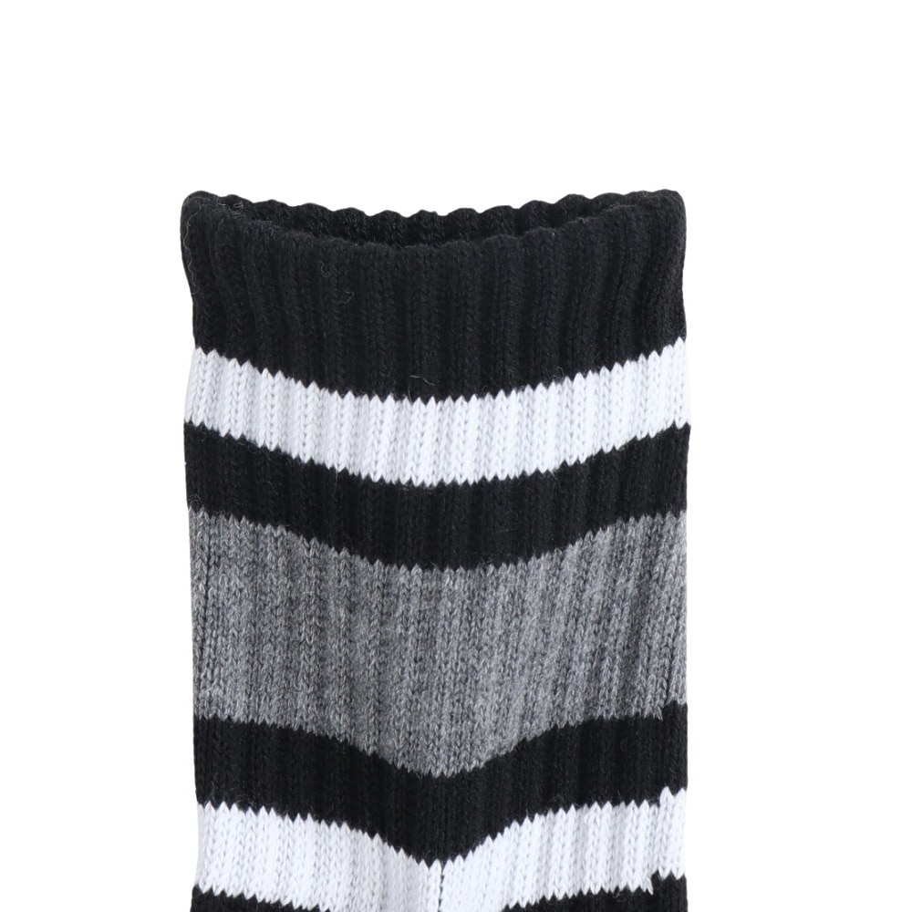 クー（Coo.）（レディース）クルーラインソックス 1足組 BLK 24S895CO4GSA0062