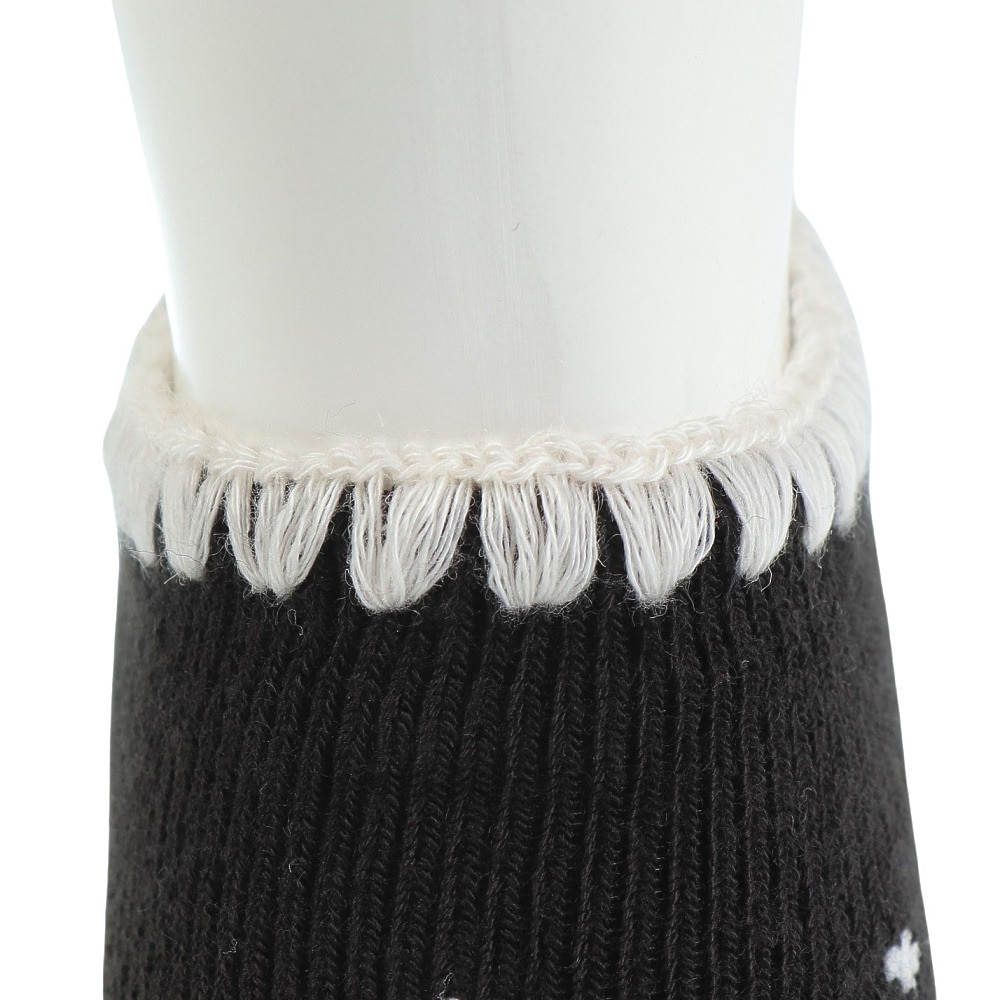 福助（レディース）FUN WARMHOME うさぎ柄 内側パイル 裏起毛 2262-93LBLK