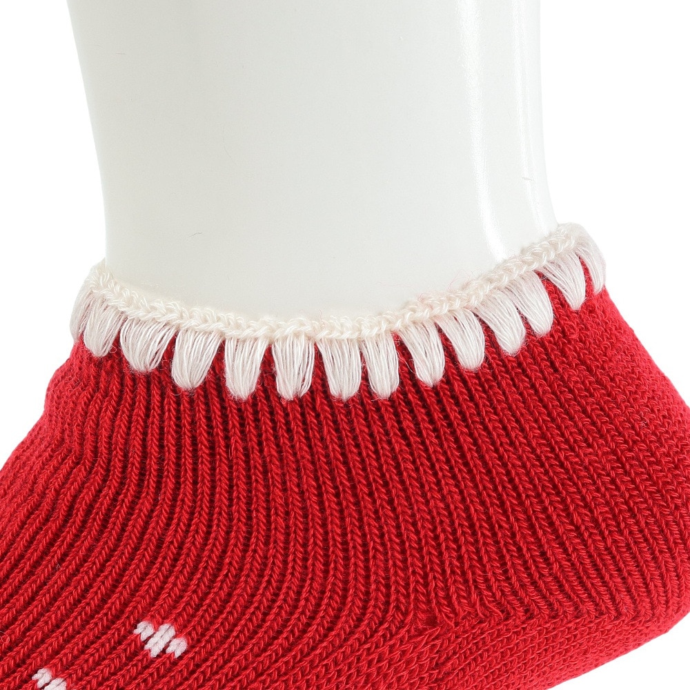 福助（レディース）FUN WARMHOME うさぎ柄 内側パイル 裏起毛 2262-93LRED
