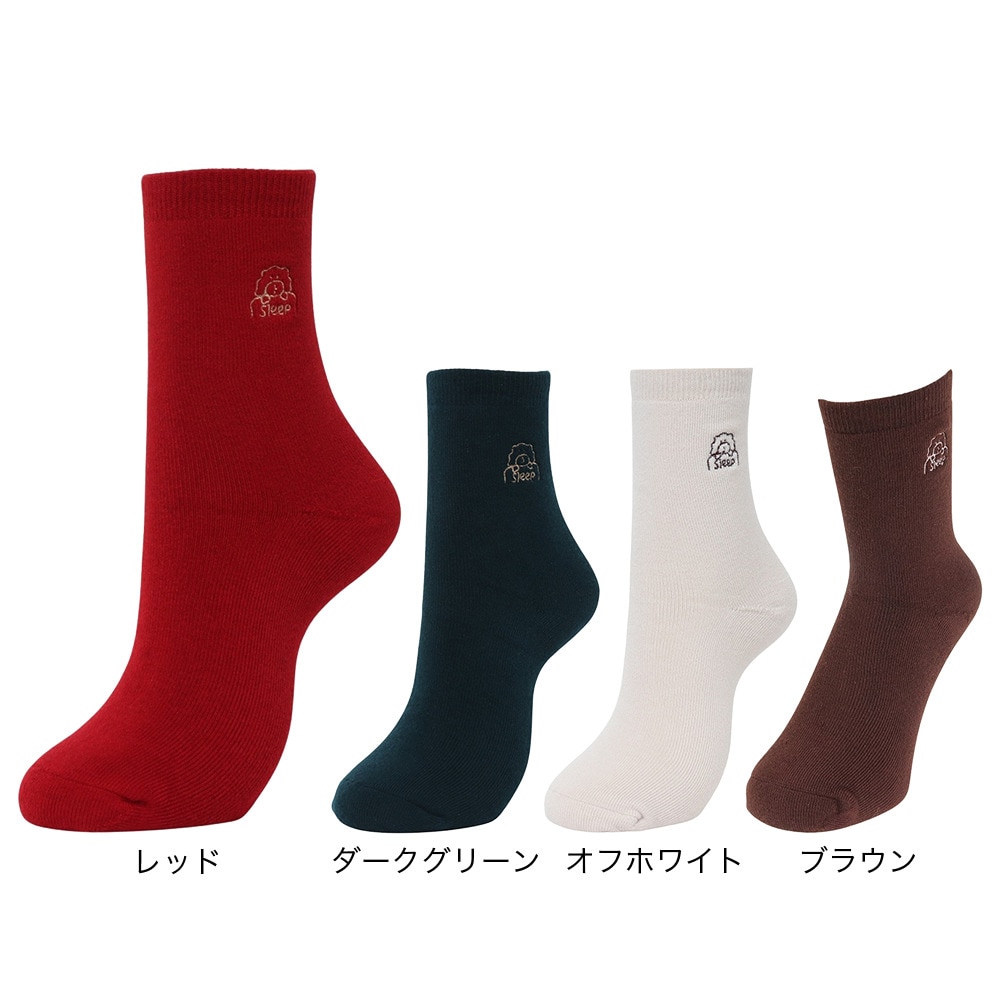 福助（レディース）あったか ワンポイントパイル ソックス 3262-87KBRN