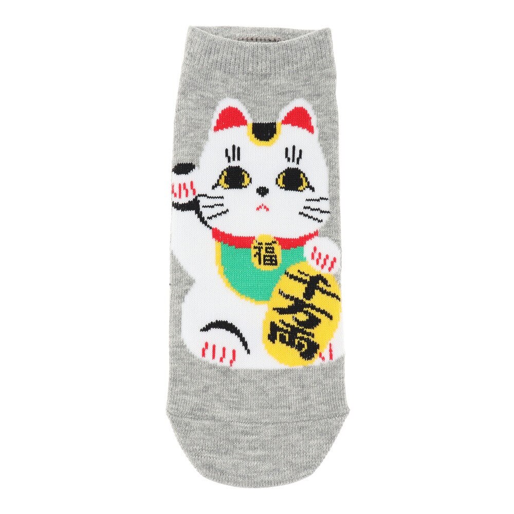  ショートソックス 招き猫 895M0OKJPN11GRY