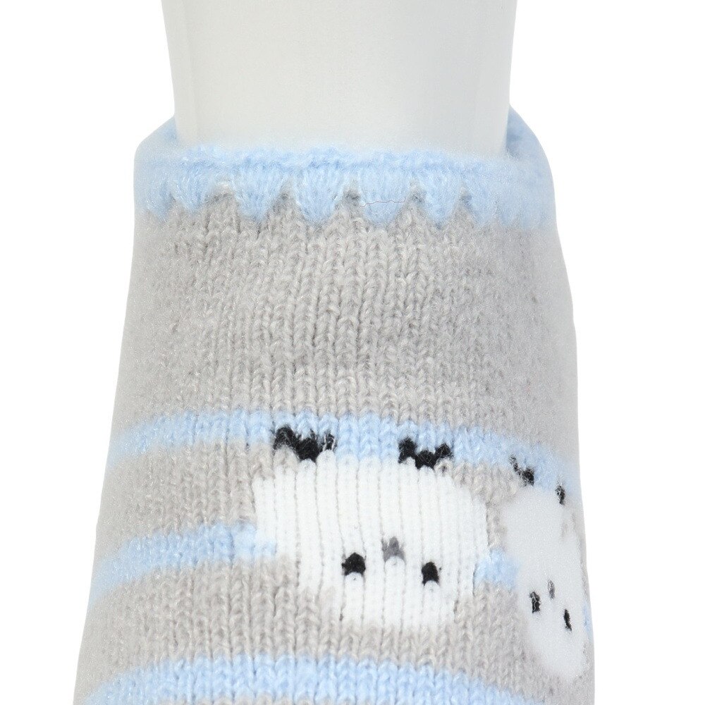 福助（レディース）ルームソックス WARM HOME シマエナガカバー ショート丈 2262-10M GRY グレー 23cm