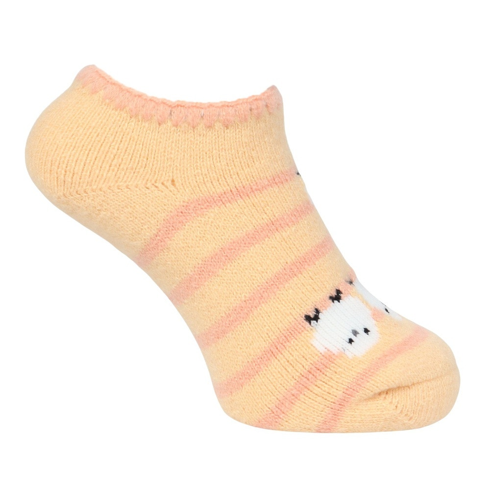 福助（レディース）ルームソックス WARM HOME シマエナガカバー ショート丈 2262-10M ORG オレンジ 23cm