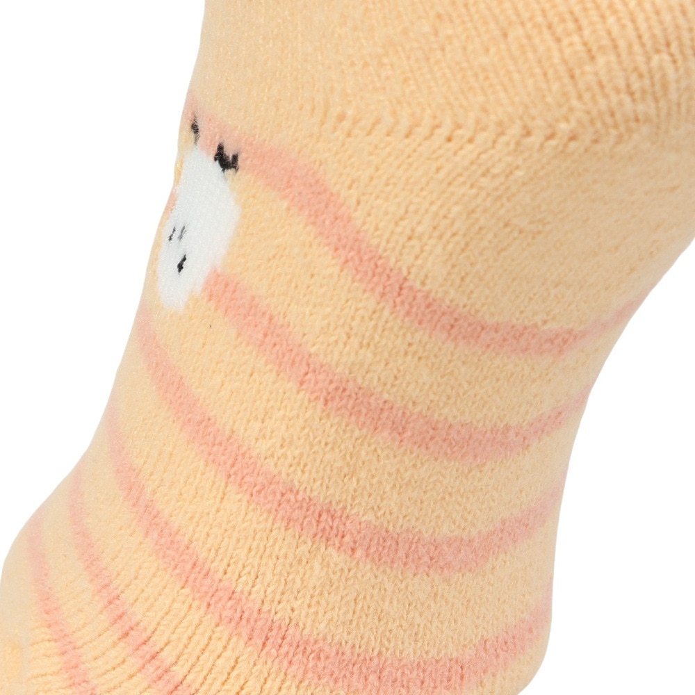 福助（レディース）ルームソックス WARM HOME シマエナガカバー ショート丈 2262-10M ORG オレンジ 23cm