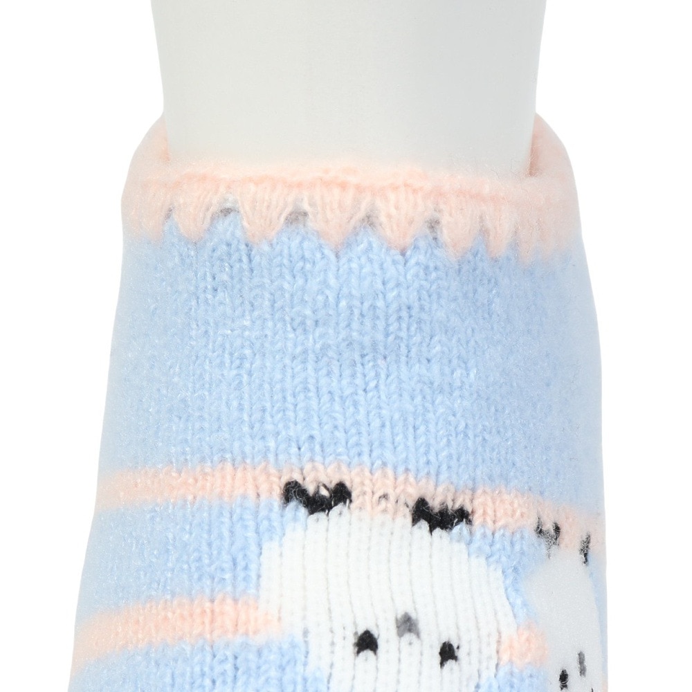 福助（レディース）ルームソックス WARM HOME シマエナガカバー ショート丈 2262-10M SAX サックス 23cm