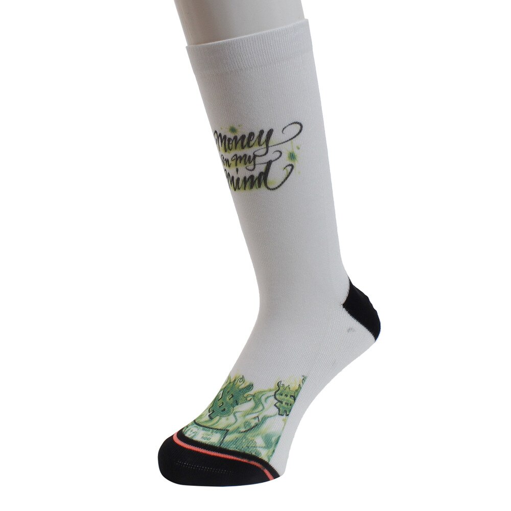 マインドオブマネー ソックス W525B18MINWHT