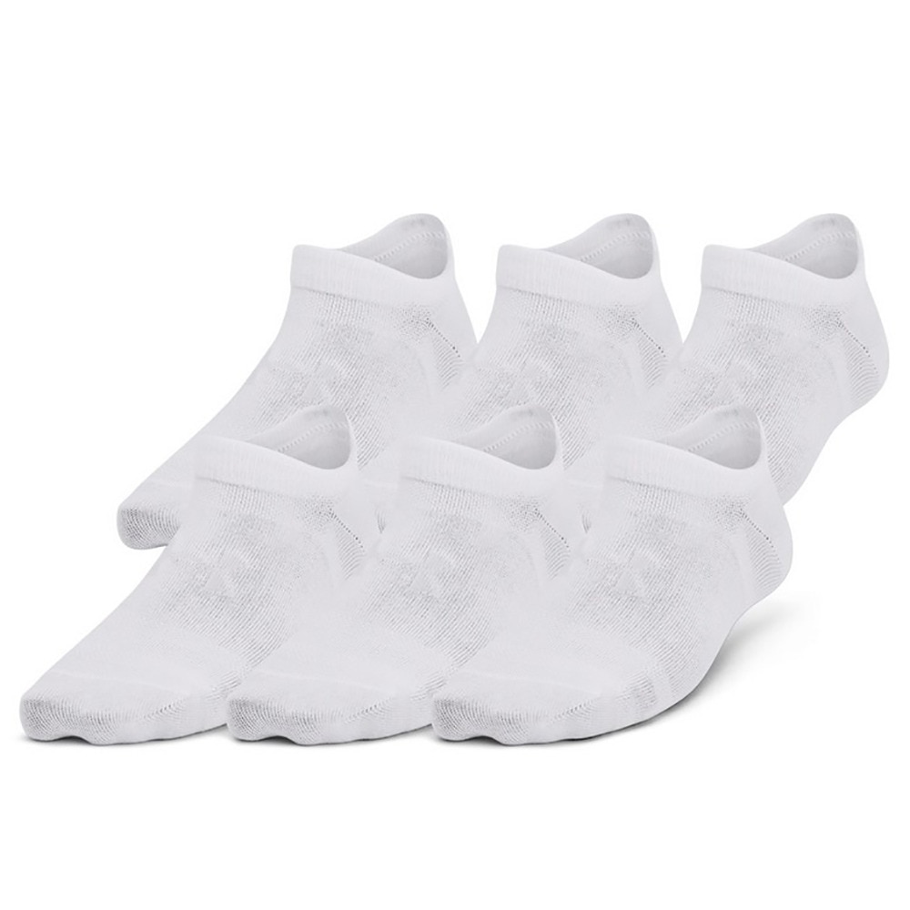 アンダーアーマー（UNDER ARMOUR）（キッズ）ジュニア エッセンシャル ノーショー ソックス 6足組 1382610 100 子供 白 