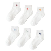 (キッズ)靴下 AFHN ANKLE ソックス 6足組 白 18-23cm B3FA04-BA7 子供用 アンクル丈 6足セット