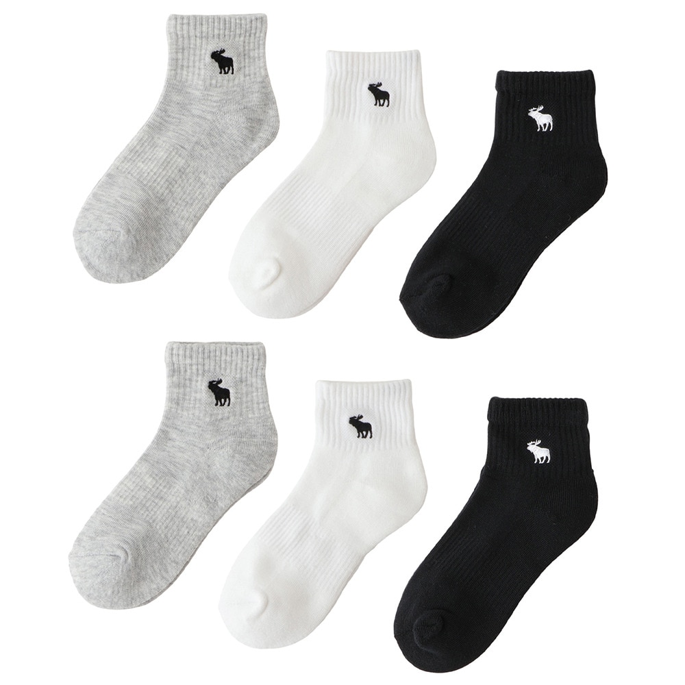 アバクロンビー&フィッチ（Abercrombie & Fitch）（キッズ）AFHN ANKLE ソックス 6足組 B3FA04-GH3