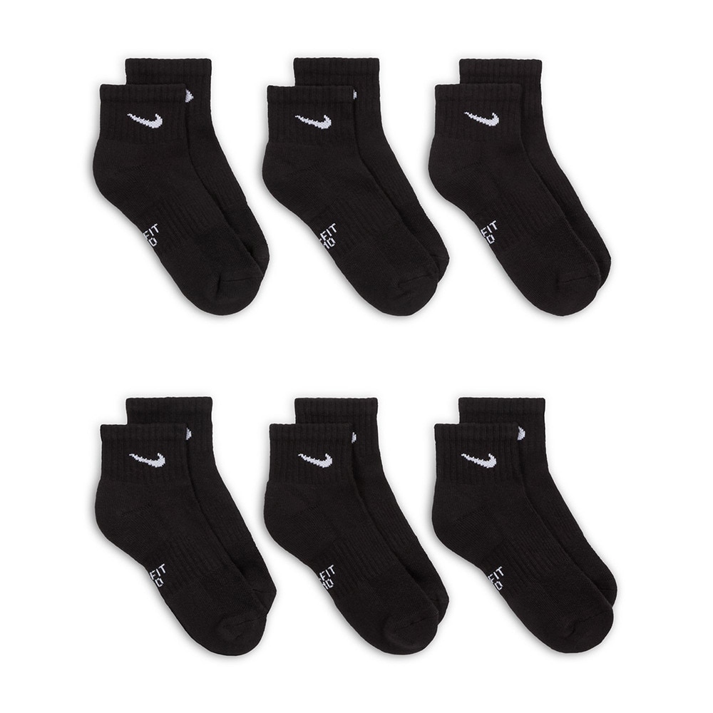 ナイキ（NIKE）（キッズ）キッズ エブリデイ クッションド アンクル ソックス 6足組 SX6912-010