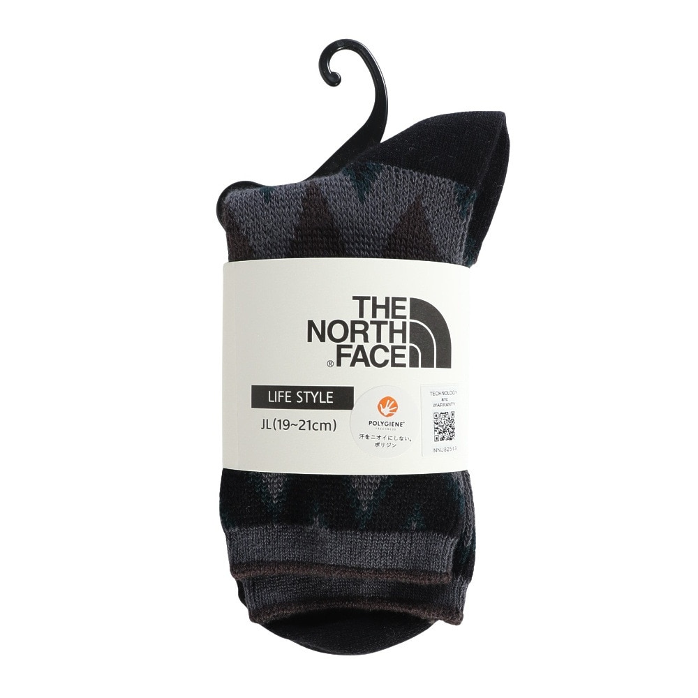 ザ・ノース・フェイス（THE NORTH FACE）（キッズ）靴下 キッズ インセクト レペレント ノルディック クルーソックス 16-21センチ NNJ82513 SA 中厚手 抗菌防臭 