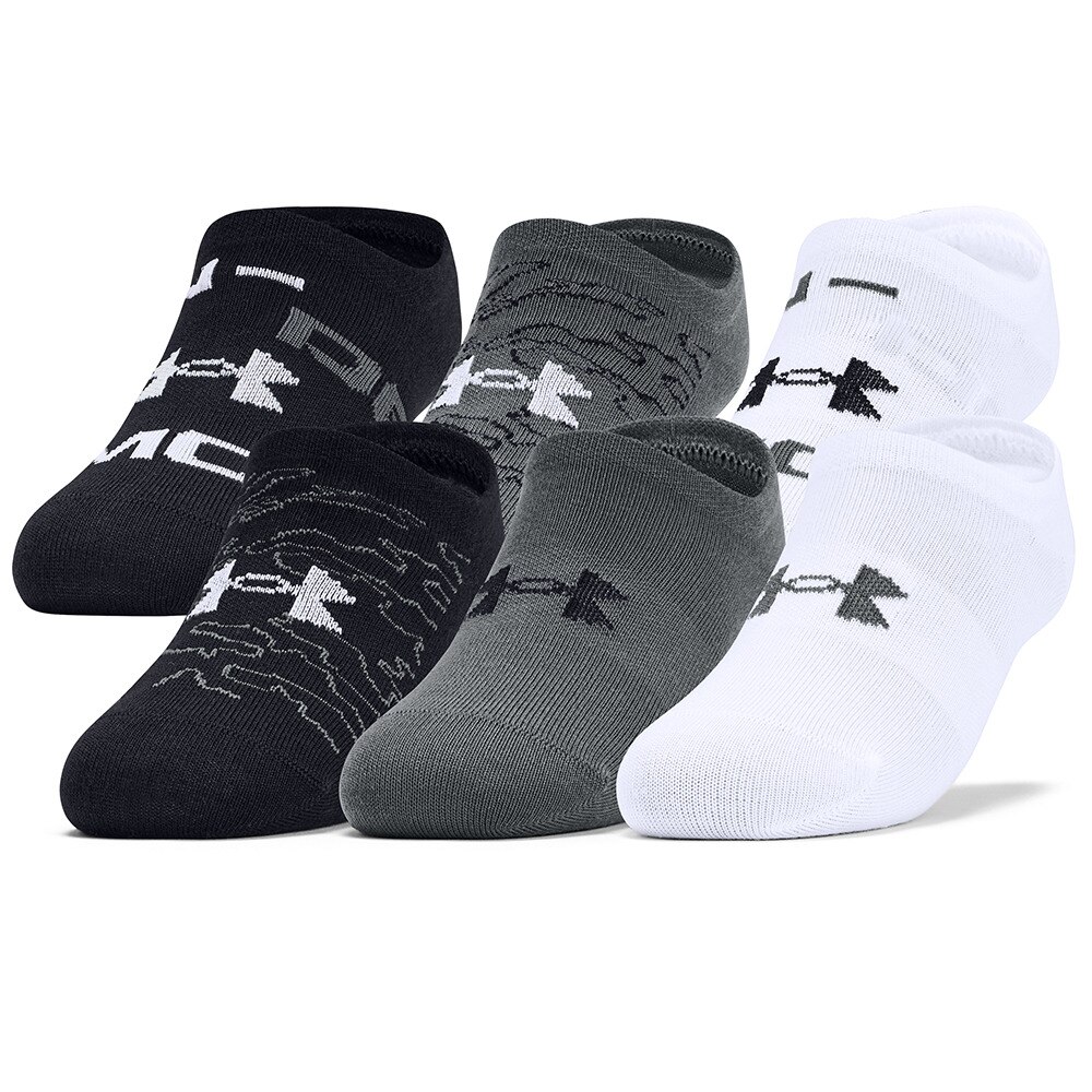  エッセンシャル ノーショー 6足組 ソックス 1358778 BLK/WHT/WHT ACC