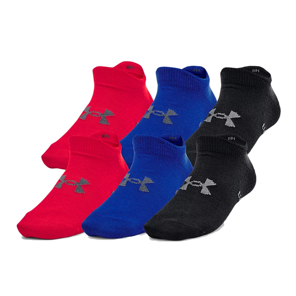 アンダーアーマー（UNDER ARMOUR）（キッズ）エッセンシャル ノーショー ソックス 6足組 1370543 002