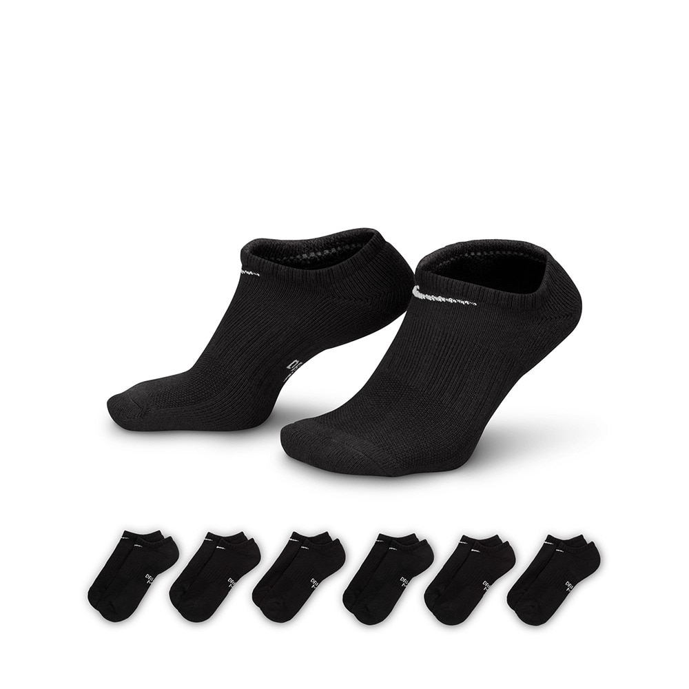 ナイキ（NIKE）（キッズ）キッズ パフォーマンス クッションド ノーショウ トレーニングソックス 6足組 SX6911-010