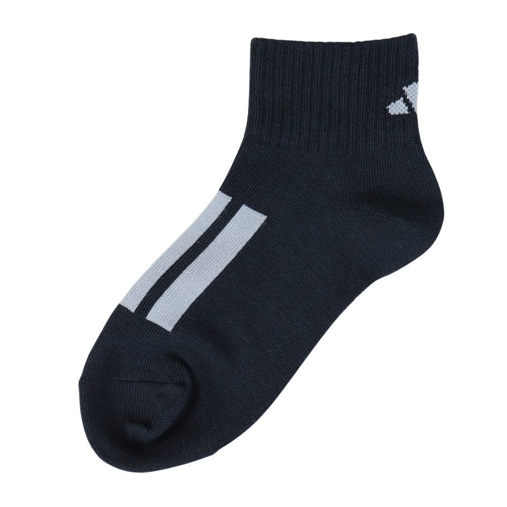 アディダス（adidas）（キッズ）ソックス 靴下 ２足組 SS-Sサイズ(19-23cm) 紺/黒 ODW26-KK8074 子供用 ２足セット ショート丈