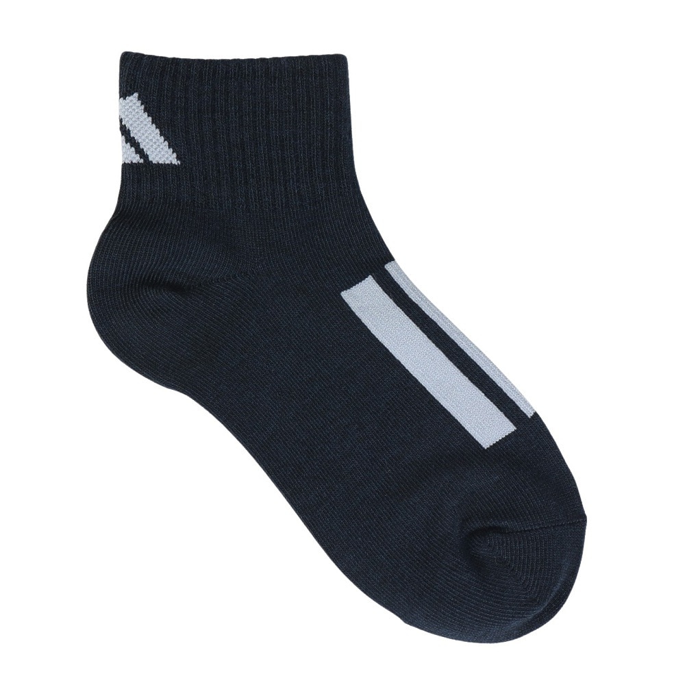 アディダス（adidas）（キッズ）ソックス 靴下 ２足組 SS-Sサイズ(19-23cm) 紺/黒 ODW26-KK8074 子供用 ２足セット ショート丈