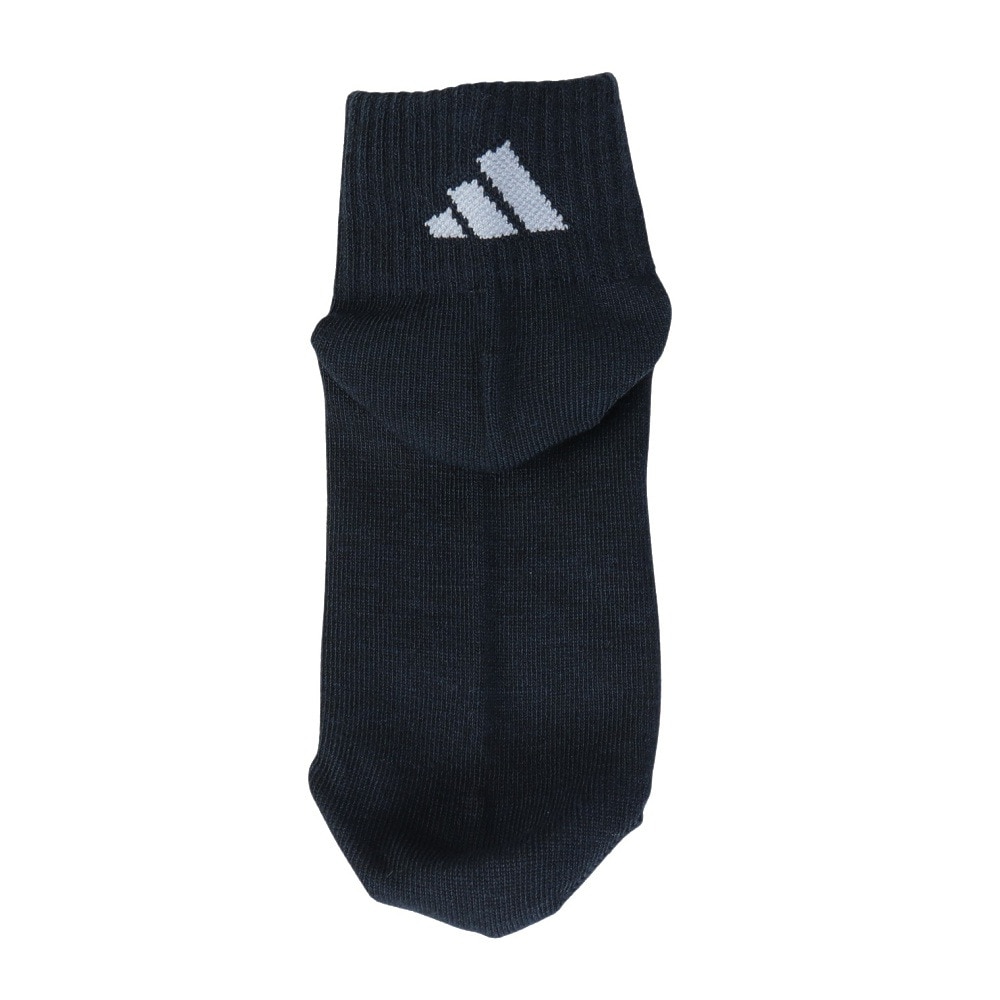 アディダス（adidas）（キッズ）ソックス 靴下 ２足組 SS-Sサイズ(19-23cm) 紺/黒 ODW26-KK8074 子供用 ２足セット ショート丈