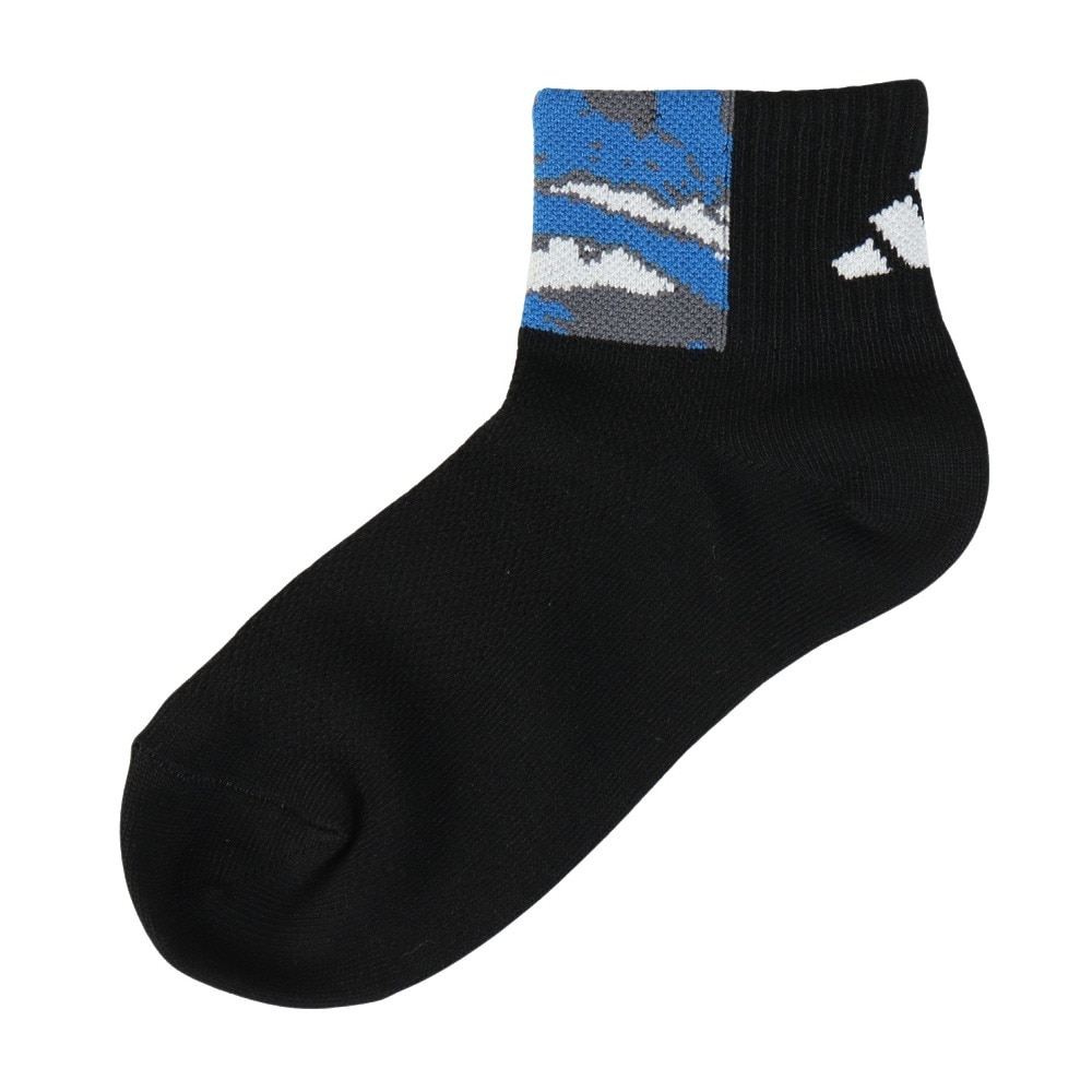 アディダス（adidas）（キッズ）ソックス 靴下 ２足組 SS-Sサイズ(19-23cm) 黒/紺 ODW31-KK8079子供用 2足セット ショート丈