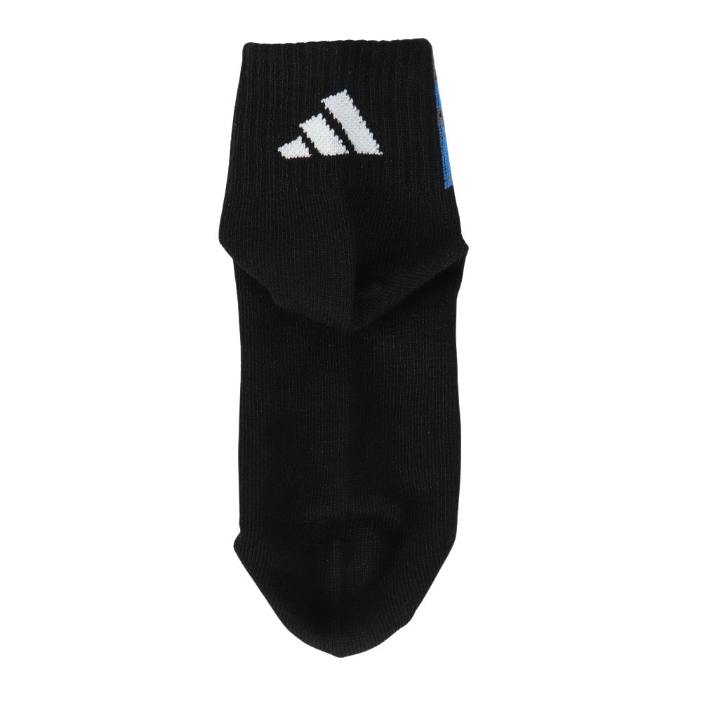 アディダス（adidas）（キッズ）ソックス 靴下 ２足組 SS-Sサイズ(19-23cm) 黒/紺 ODW31-KK8079子供用 2足セット ショート丈
