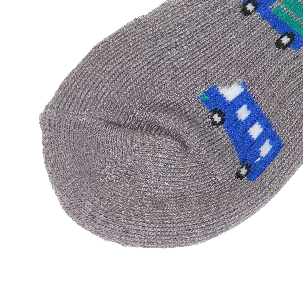 エアボーン（ARBN）（キッズ）ジュニア HEAT-X クルーソックス GRY/BLK クルマ 2足組 AB43AC1587 GRY15 防寒