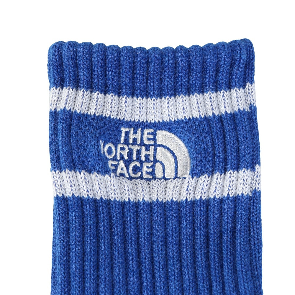 ザ・ノース・フェイス（THE NORTH FACE）（キッズ）靴下 ジュニア TNF ラン 2足組 クルー ミドルソックスNNJ82511 IR 16-21cm ブルー×レッド