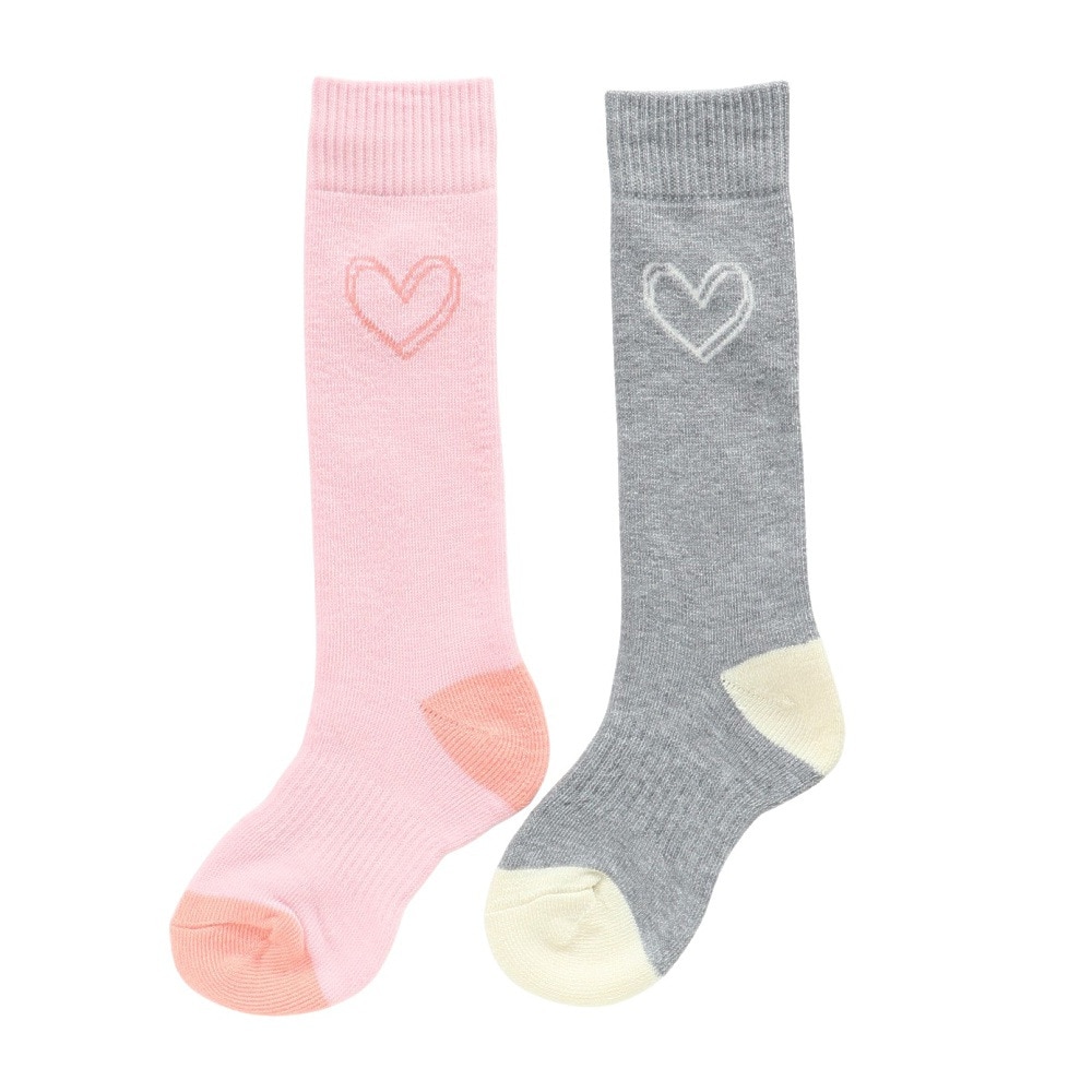 クー（Coo.）（キッズ）靴下 ジュニア クルーソックス HEAT-X 2足組