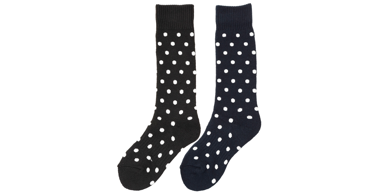 ヒートクロス あったか ロングソックス 2足組み ドット柄 エアボーン スーパースポーツゼビオ